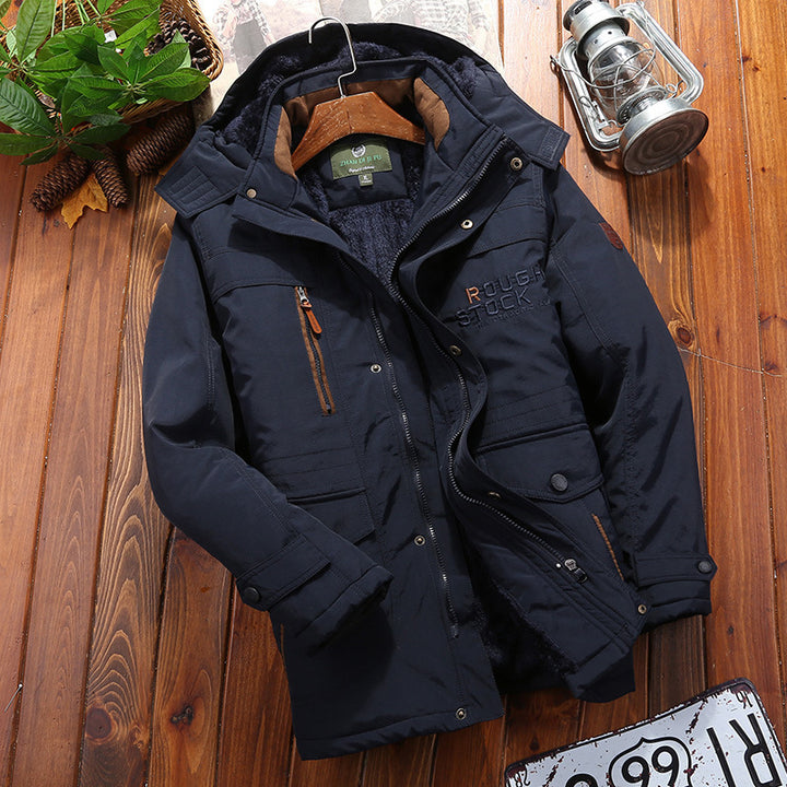 Men's Weatherproof Fleece Jacket with Removable Hood Mune Fashion