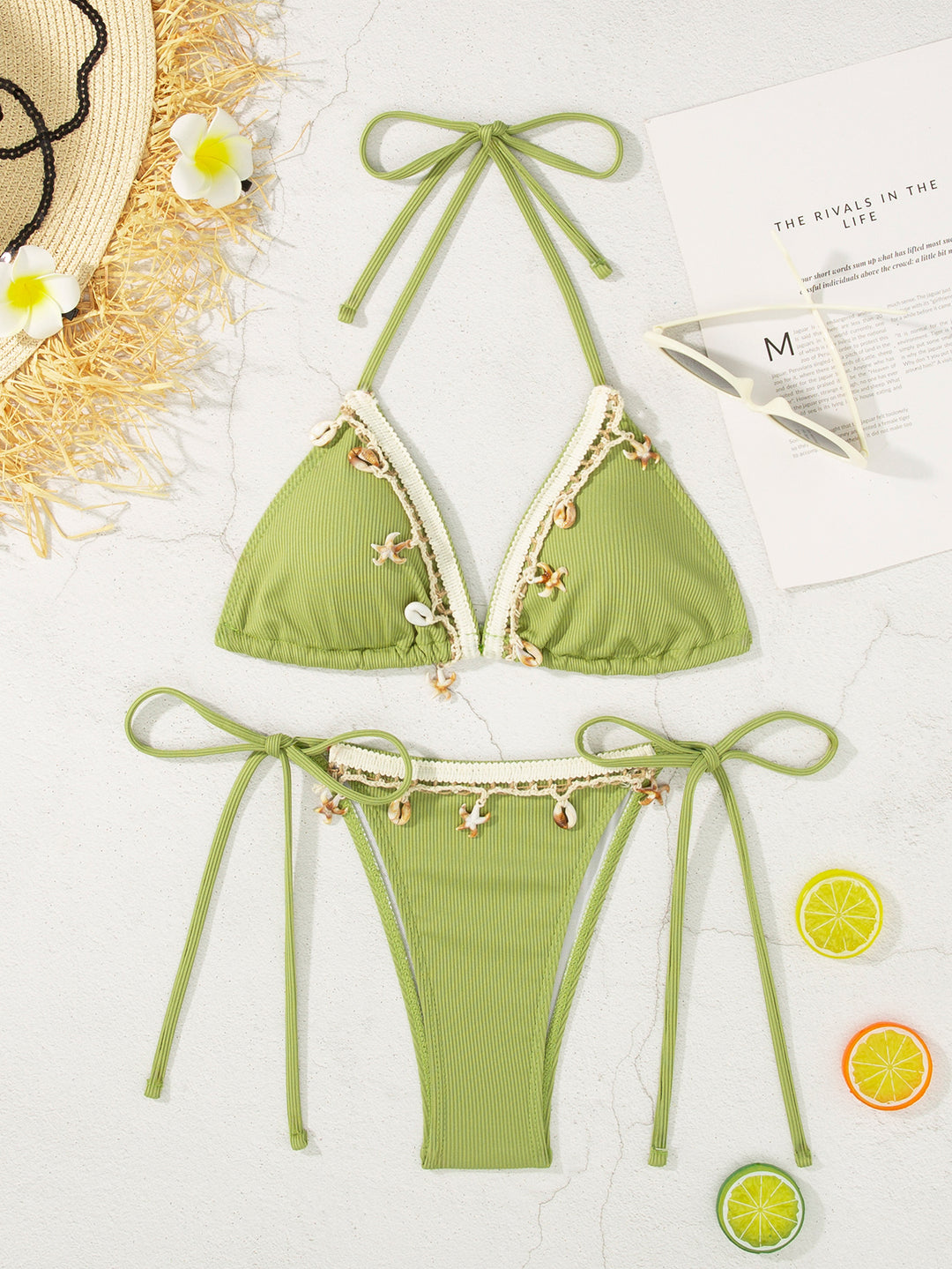 Women's Triangle Bikini with Playful Details Mune Fashion