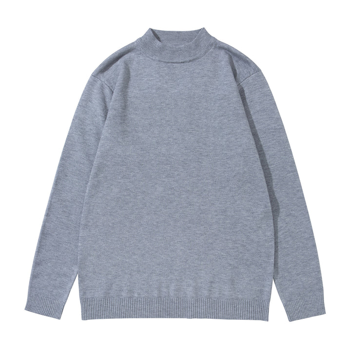 Unisex Minimalist Fine Knit Mockneck with Extra Wide Ribbed Hem Mune Fashion