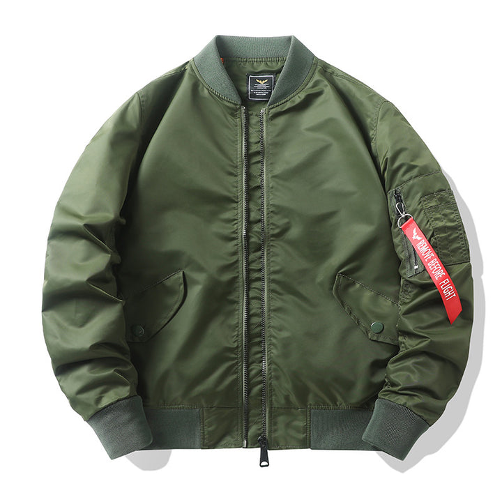 Men's camouflage bomber jacket in pilot style with multiple pockets and knitted cuffs Mune Fashion