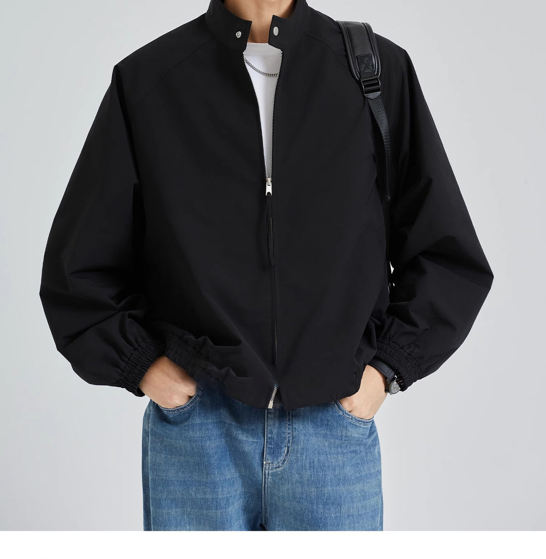 Men's lightweight oversized bomber jacket with stand-up collar and elastic cuffs Mune Fashion
