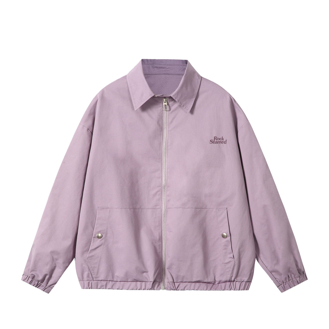 Unisex Lightweight Windbreaker with Shirt Collar, Zipper and Patch Pockets Mune Fashion