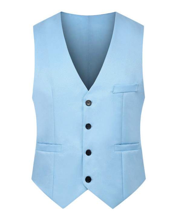 Men's Elegant Business Vest with V-Neck and Tailored Silhouette Mune Fashion