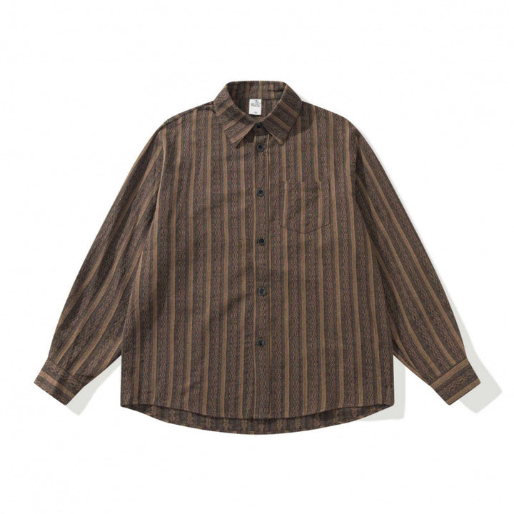 Unisex Lockeres Oversize Shirt made of linen blend with fine waffle texture and breast pocket Mune Fashion