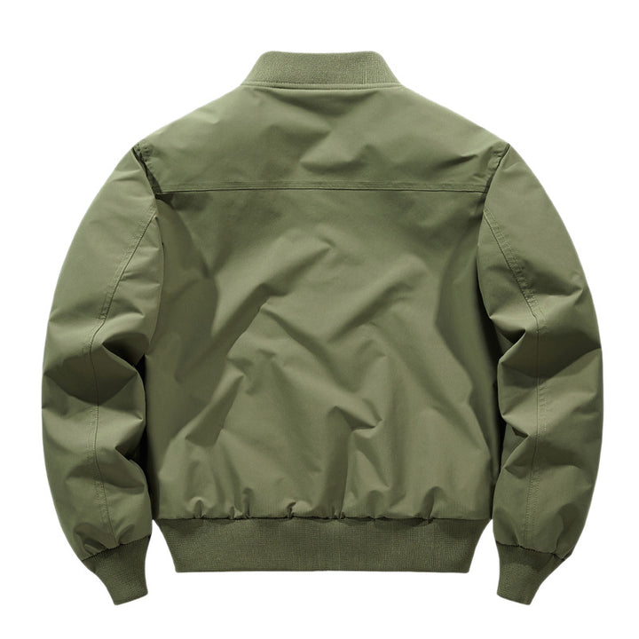 Men's Technical Bomber Jacket with Windproof Shell, Ribbed Cuffs and Zipper Pockets Mune Fashion