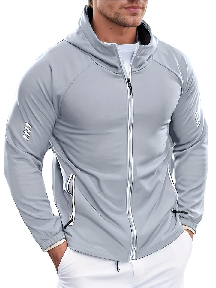 Men's sporty transitional jacket with zippered pockets Mune Fashion