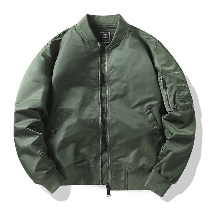 Men's  low-profile utility bomber jacket with two-way concealed zip and sleeve tool pocket Mune Fashion