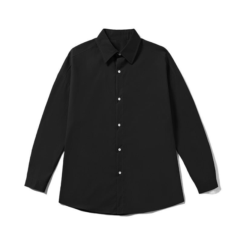 Men's lightweight overshirt shirt jacket made of cotton blend with concealed button placket, dropped shoulder and rounded hem Mune Fashion