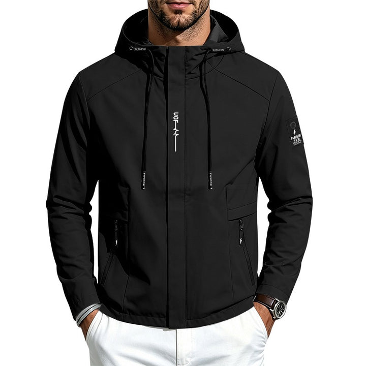 Men's Waterproof Softshell Jacket with Hood and Zipper Pockets Mune Fashion