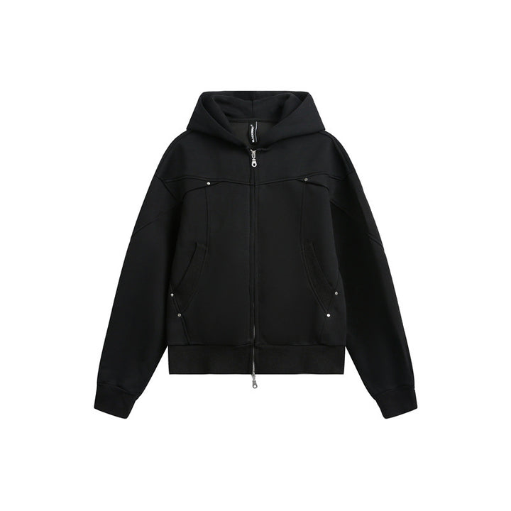 Unisex Oversize Hoodie Sweat Jacket with Two-Way Zipper Mune Fashion