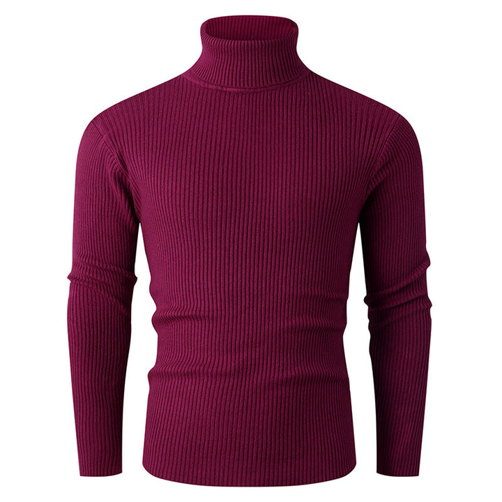 Men's tailored ribbed knit turtleneck sweater Slim Fit Mune Fashion