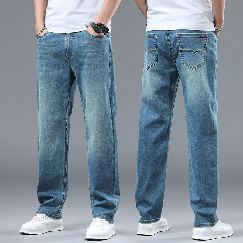 Men's Extra Wide Denim Baggy Jeans with Straight Leg & Soft Washes Mune Fashion