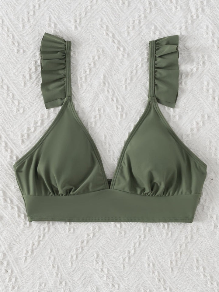Women's Triangle Bikini Top with Ruffle Details Mune Fashion