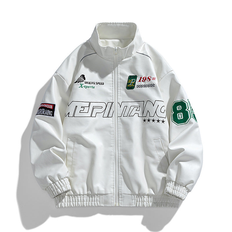 Men's racing-inspired bomber style zip jacket Mune Fashion