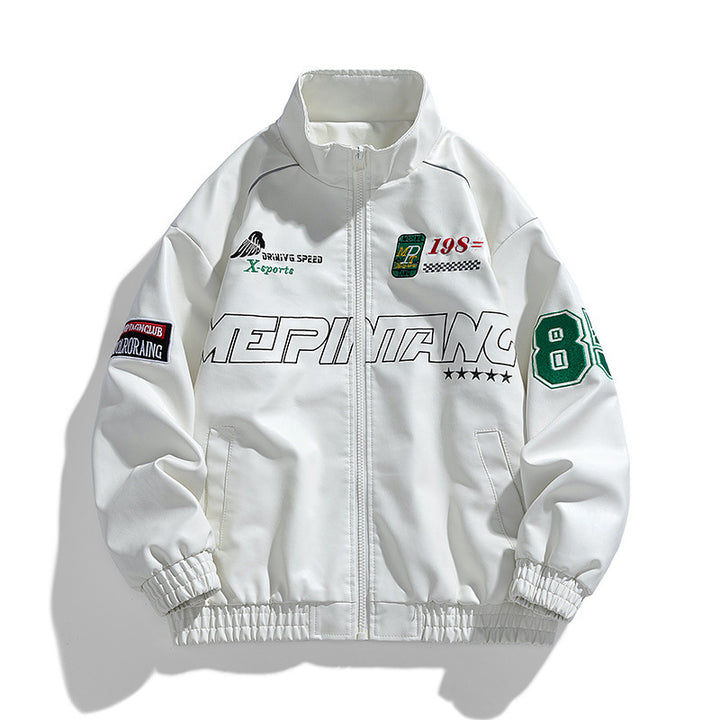 Men's racing-inspired bomber style zip jacket Mune Fashion