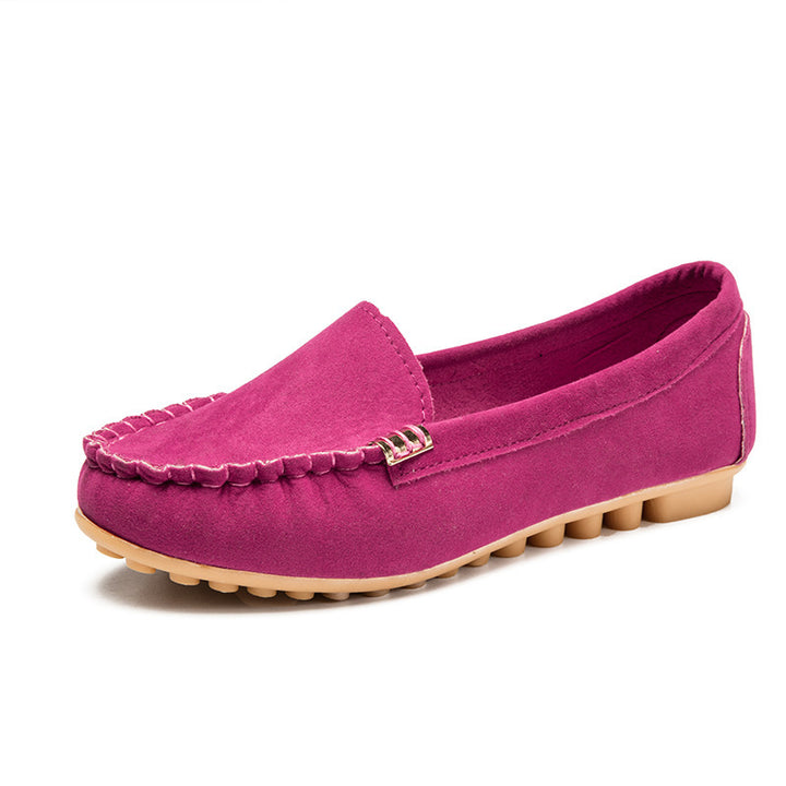 Women's Comfortable Moccasins made of Microfiber with Non-Slip Nubby Sole Mune Fashion