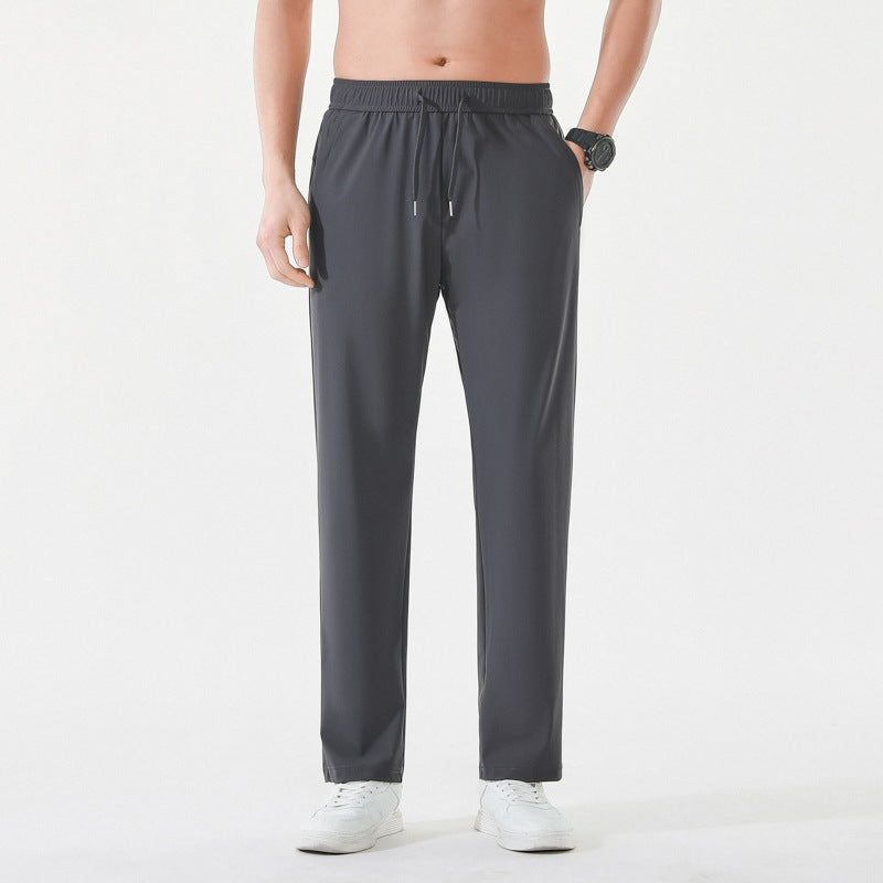 Men's Relaxed-Performance Leisure Pants with elastic drawstring, quick-drying stretch & straight leg Mune Fashion