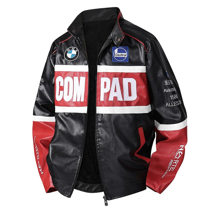 Men's stylish biker jacket with sporty accents Mune Fashion