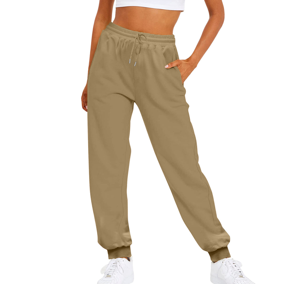Women's comfortable jogging pants with drawstring, side pockets, and ribbed ankle cuffs Mune Fashion