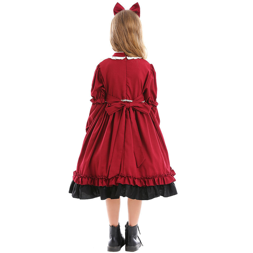 Girls Lolita Dress with Ruffles and Bows Mune Fashion
