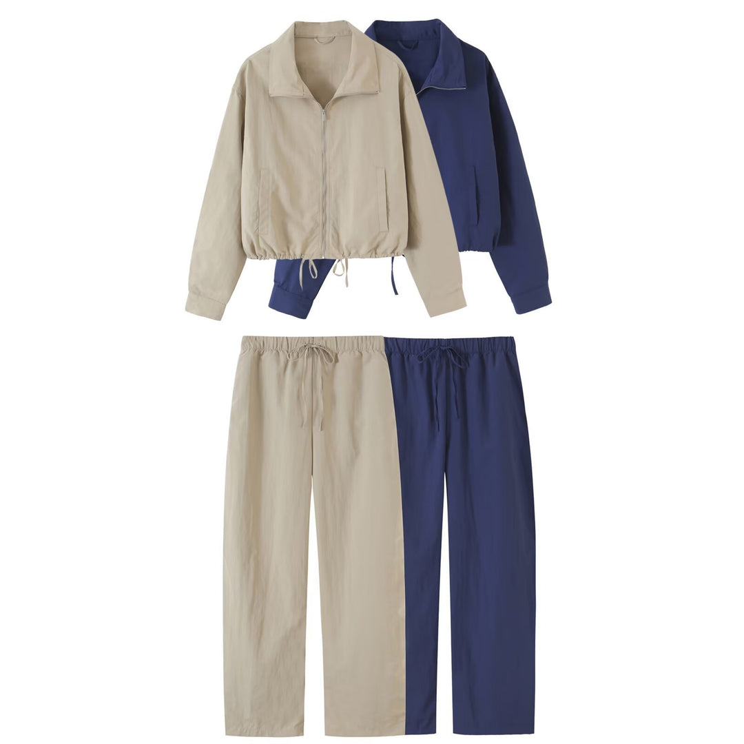 Women's high-waisted loose linen-look pants with drawstring waistband Mune Fashion