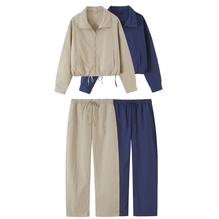 Women's high-waisted loose linen-look pants with drawstring waistband Mune Fashion