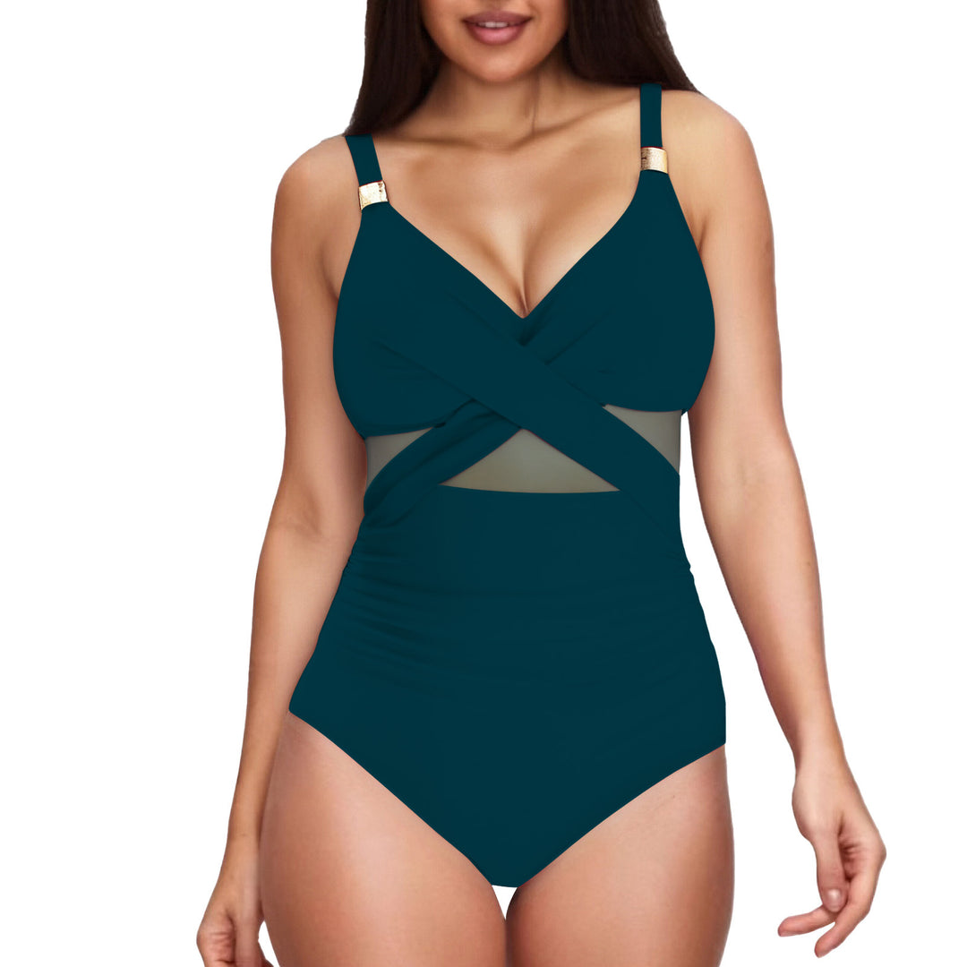 Women Elegant Jumpsuit with Transparent Inserts Mune Fashion