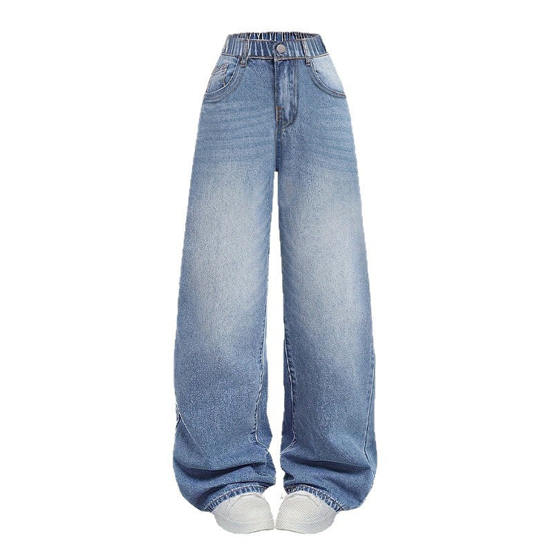 Women wide High-Waist jeans with narrow waistband Mune Fashion