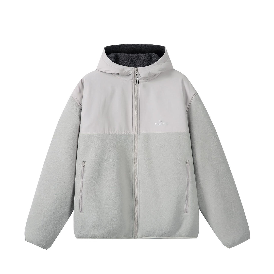 Unisex fleece hoodie jacket with teddy lining, full zip, and side zip pockets Mune Fashion
