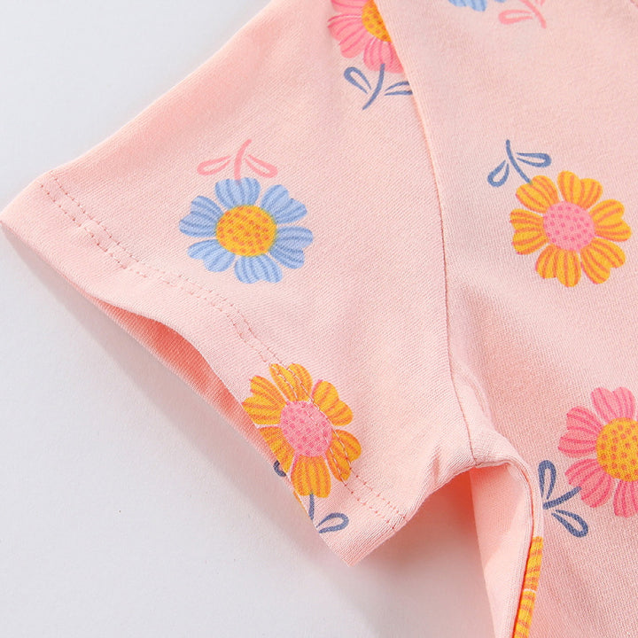 Girls summer dress with colorful flower pattern Mune Fashion