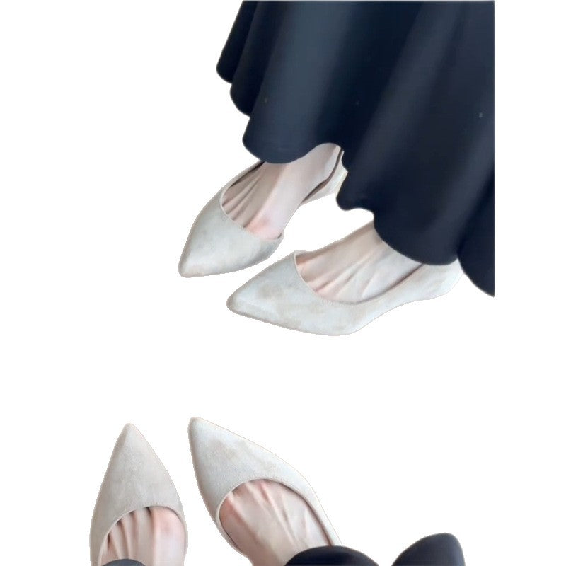 Women Elegant Suede D'Orsay Wedge Pumps Mune Fashion