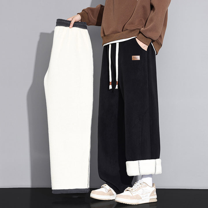 Women's Loose-Fit Fleece Jogging Pants with Practical Side Pockets