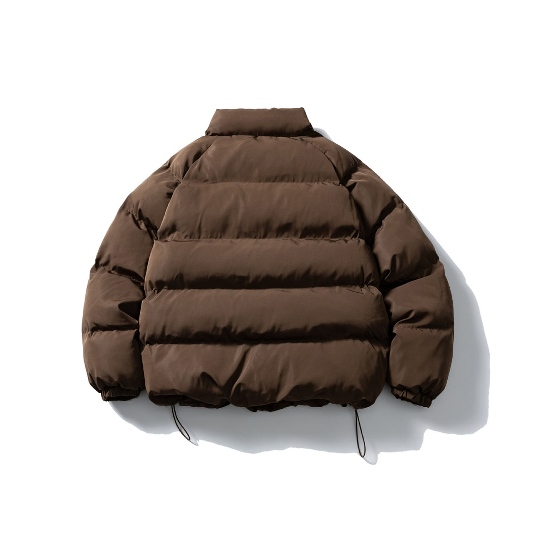 Unisex Short Cut Quilted Jacket in Boxy Cut with High Collar and Drawstring Mune Fashion