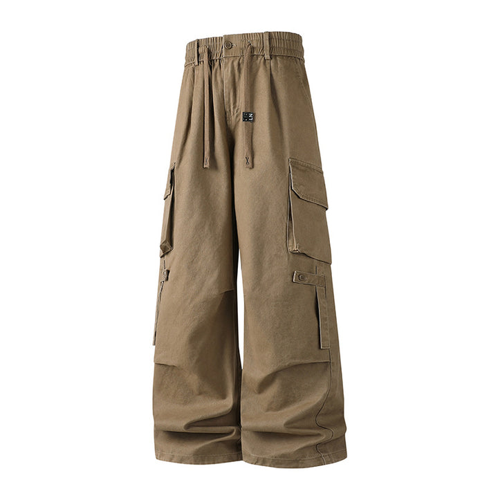 Herren Extraweite Baggy-Cargo-Hose mit Elastikbund, Tunnelzug und Mehrfach‑Utility‑Taschen Mune Fashion