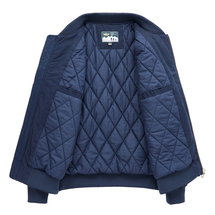 Men's Casual Bomber Jacket with Quilted Lining Mune Fashion