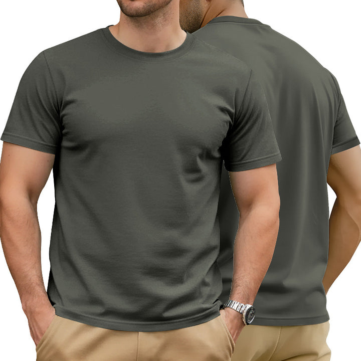 Men's Nan Basic Short Sleeve T-Shirt made of high-quality cotton blend with round neck, flat seams, and regular fit Mune Fashion