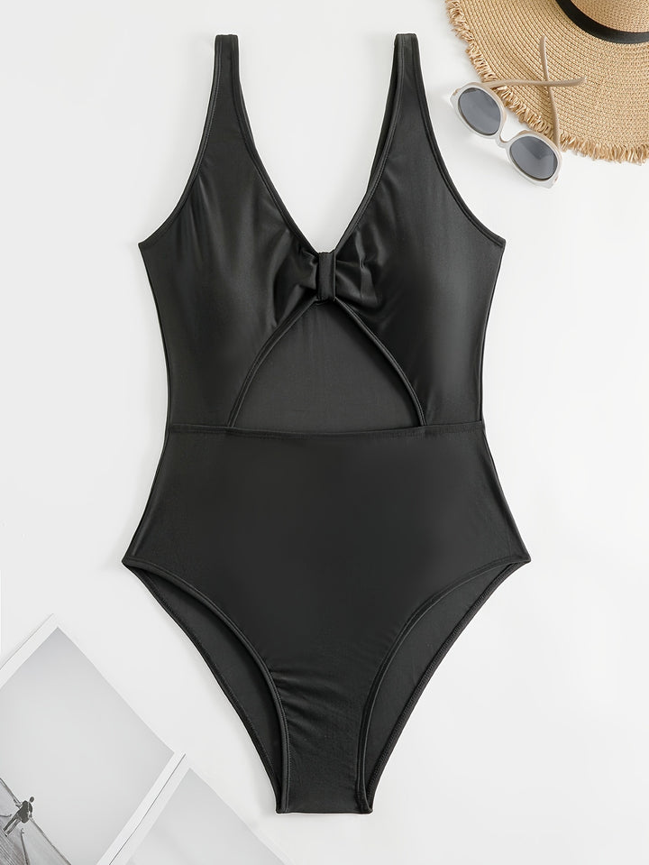 Ladies One-Piece Swimsuit with Fashionable Cut-Out Design Mune Fashion
