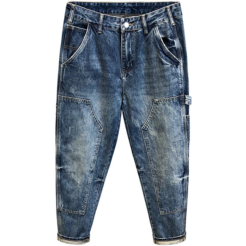 Ladies Fashionable Denim Pants Mune Fashion