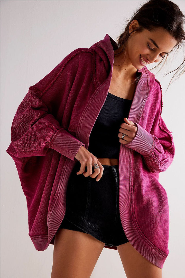 Women's Casual Oversized Sweat Jacket