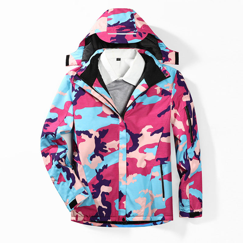Men's Camouflage Softshell Jacket with Removable Hood and Breathable Lining Mune Fashion