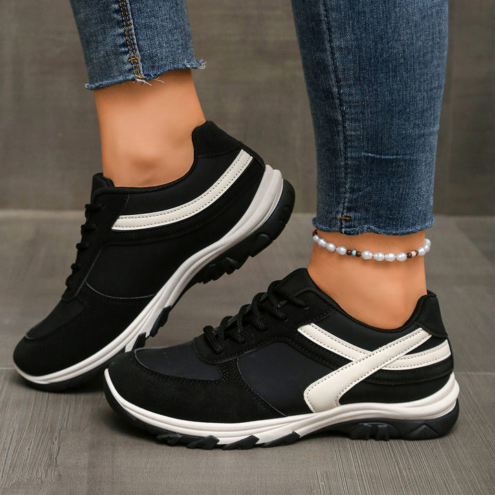 Damen Plateau-Sneaker mit robuster Profilsohle und gepolstertem Komfortfußbett Mune Fashion
