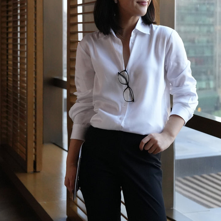 Women Elegant and Simple Long Sleeve Blouse Drune