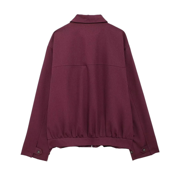 Men's nan minimalist Harrington jacket with full zip, shirt collar, and chest pocket Mune Fashion