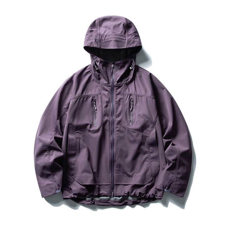 Women's water-repellent softshell jacket with hood and two-way zipper Mune Fashion