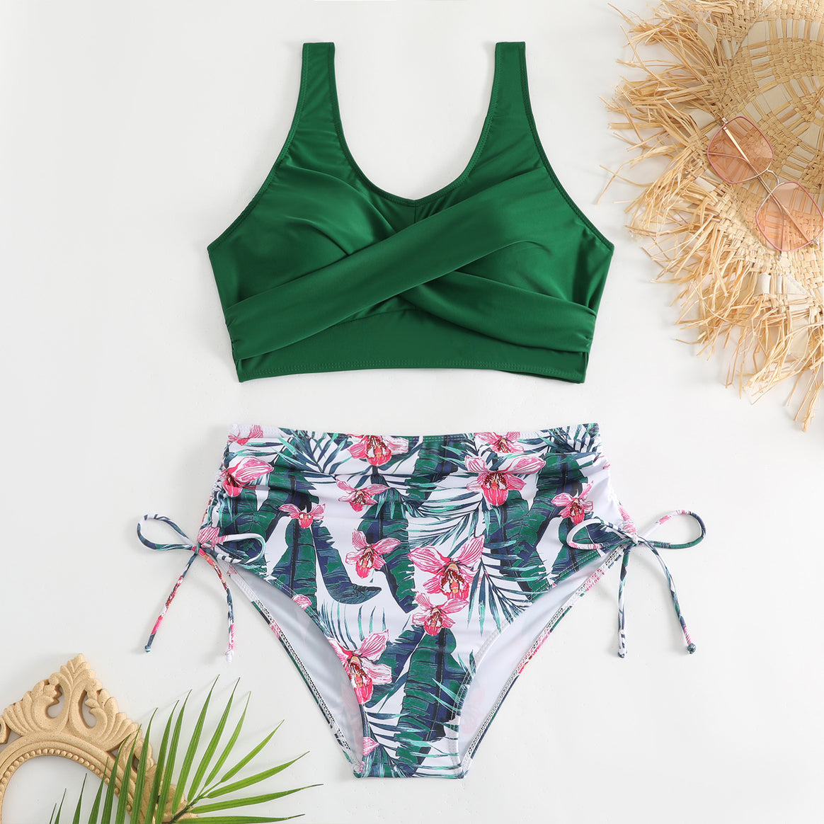 Women's bikini set with stylish wrap top and high-waisted bottoms Mune Fashion
