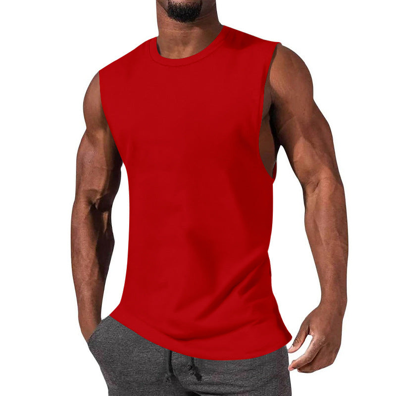 Men's athletic tank top with extra deep arm cut and elastic cotton blend Mune Fashion