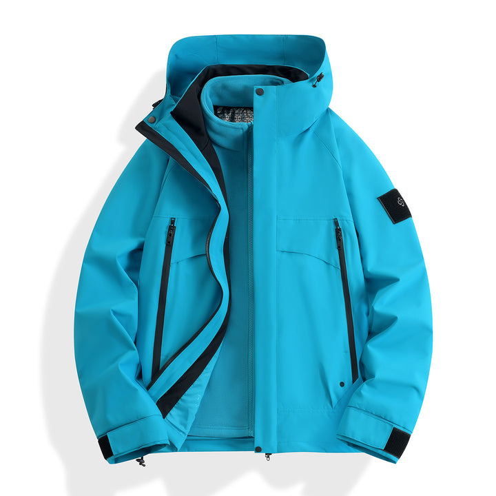 Women's waterproof modular parka with removable fleece inner jacket and technical hood Mune Fashion
