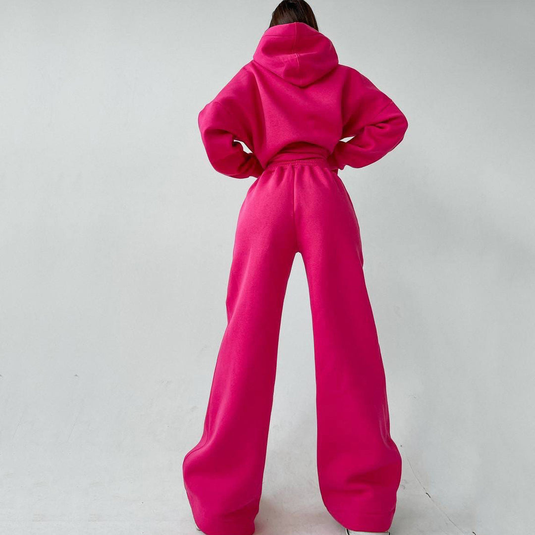 Women's soft oversized hoodie with wide flare jogger set Mune Fashion