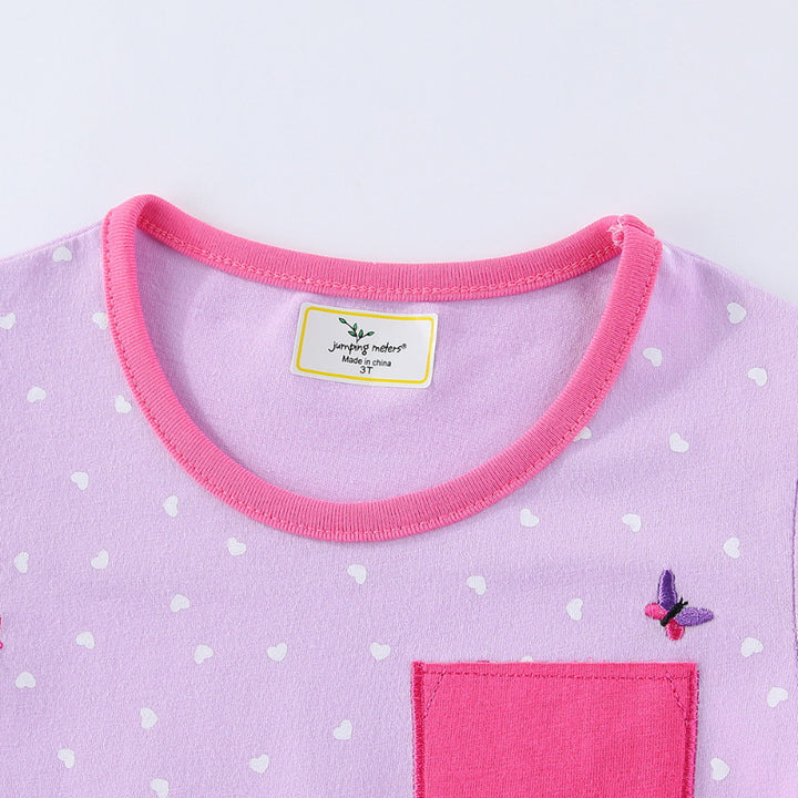 Girls casual dress with marvelous unicorn and fairy appliqués Mune Fashion