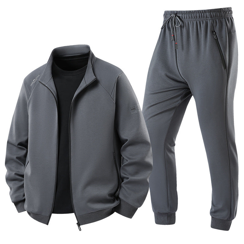 Men's Lightweight Casual Training Suit Set with Zip Jacket, Elastic Waistband & Zip Pockets Mune Fashion